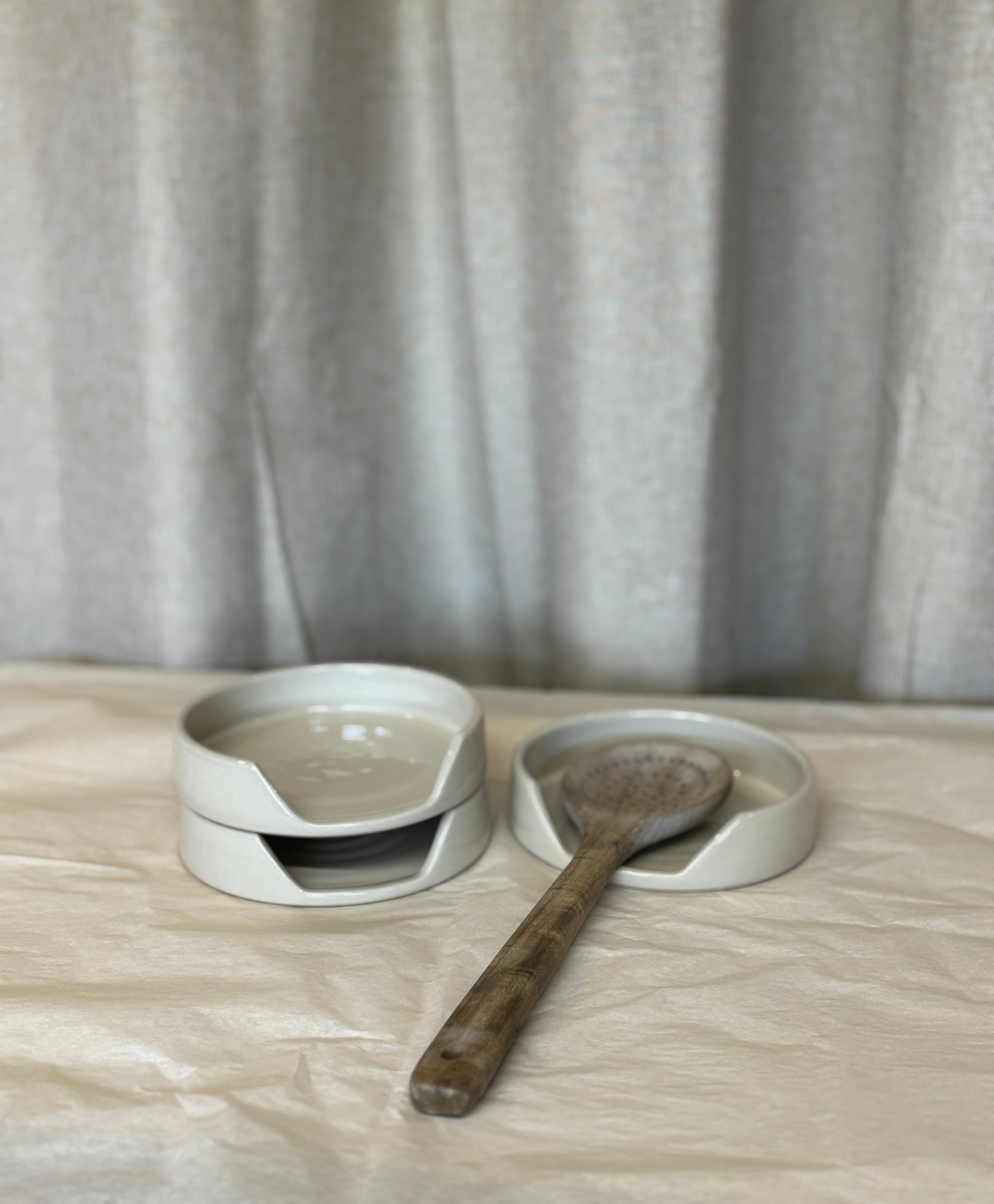 Spoonrest, blank beige
